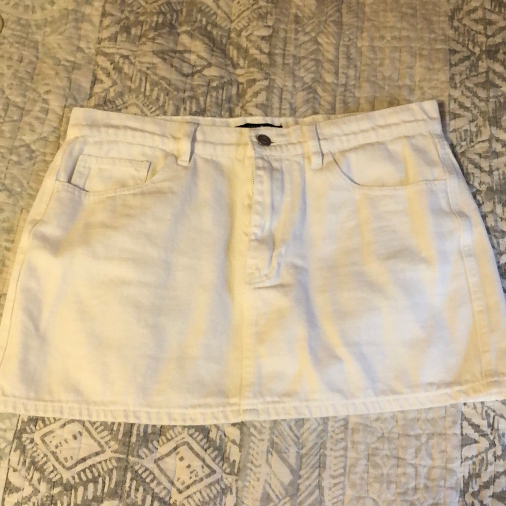 White Jean Skirt
